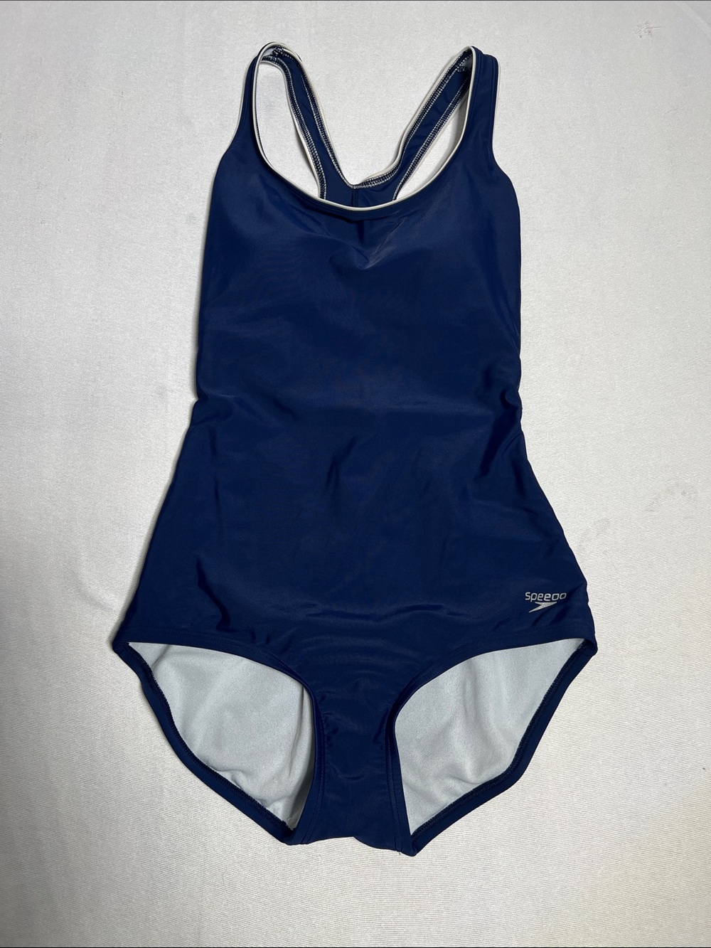 Speedo Navy Blue Racerback One-Piece Swimsuit